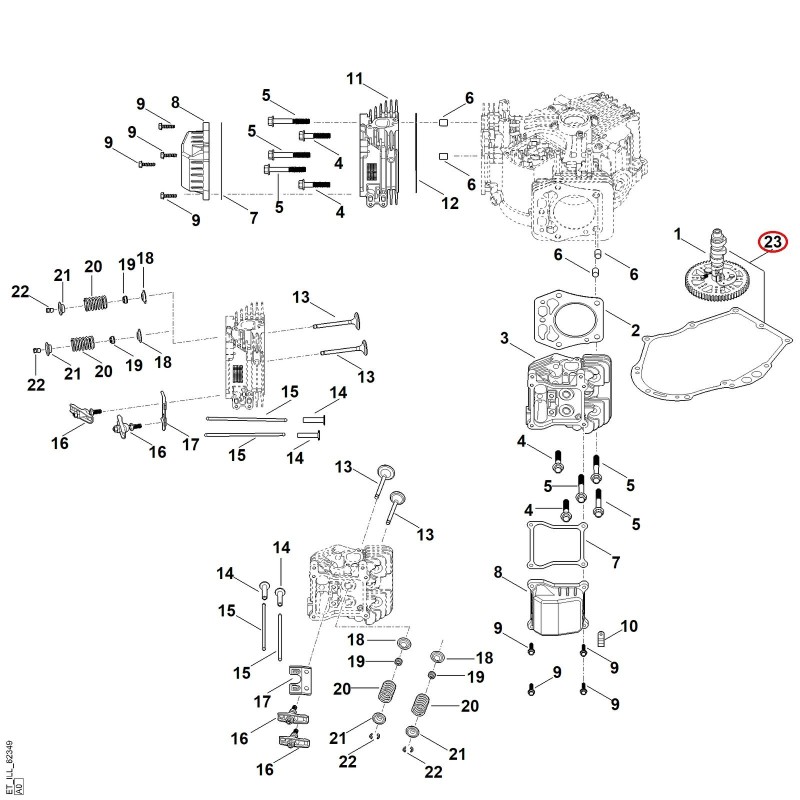Kit d'arbre à cames 61700071008 ORIGINAL STIHL