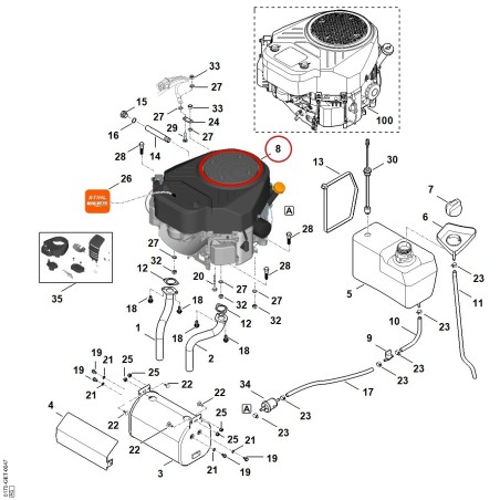 Moteur à essence 61700111844 ORIGINAL STIHL | NewgardenParts.com