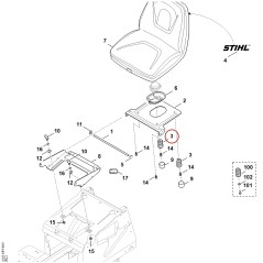 Ressort de pression 61707036405 ORIGINAL STIHL | NewgardenParts.com