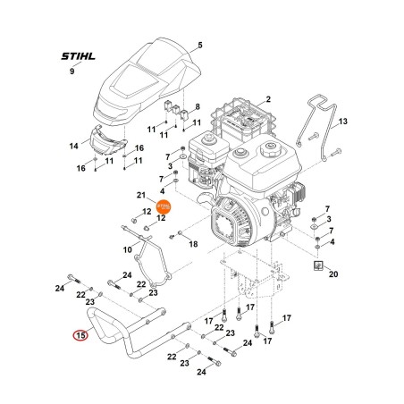 Handle 62517915705 ORIGINAL STIHL | NewgardenParts.com