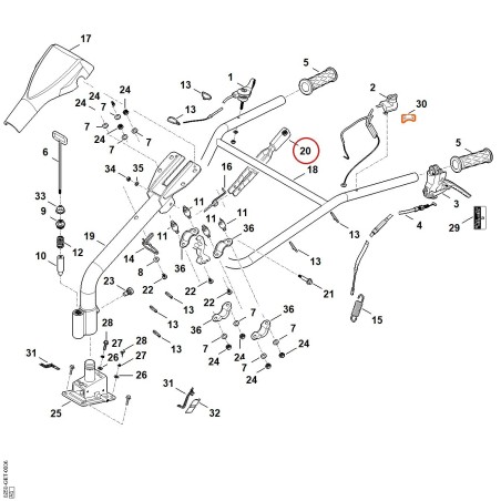 Handle (height adjustment) 62518201200 ORIGINAL STIHL | NewgardenParts.com