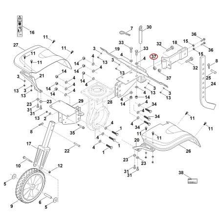 Ecrou à six pans 62519551101 ORIGINAL STIHL | NewgardenParts.com