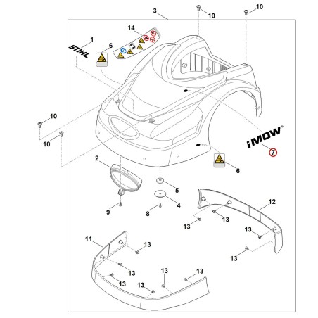 Autocollant iMow 63029674400 ORIGINAL STIHL | NewgardenParts.com