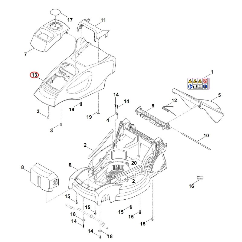 Cofano motore 63117602285 ORIGINALE STIHL Cofano motore 63117602285 ORIGINALE STIHL