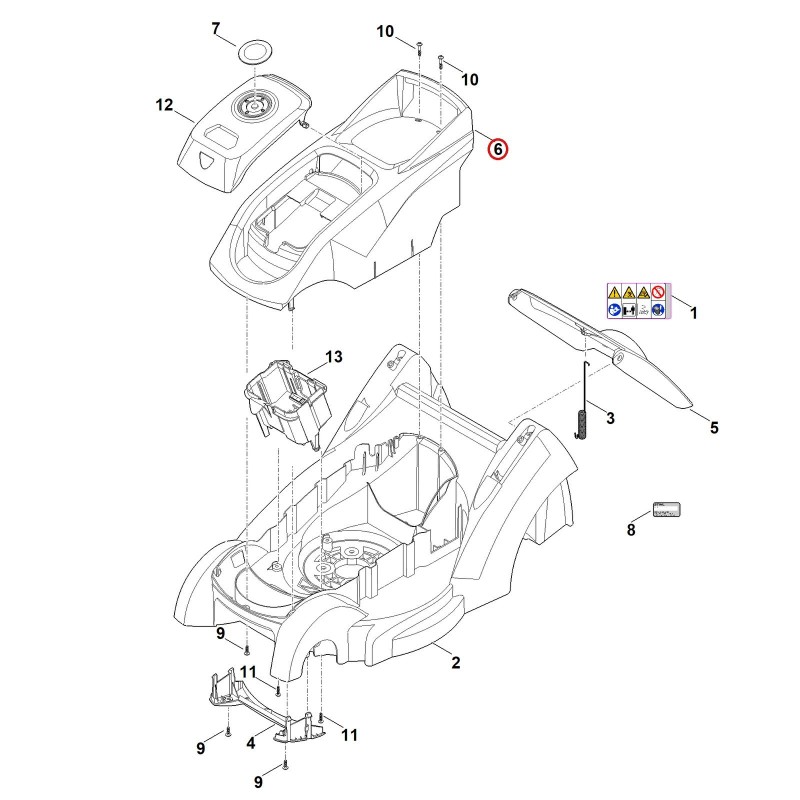 Capó del motor 63207602210 ORIGINAL STIHL