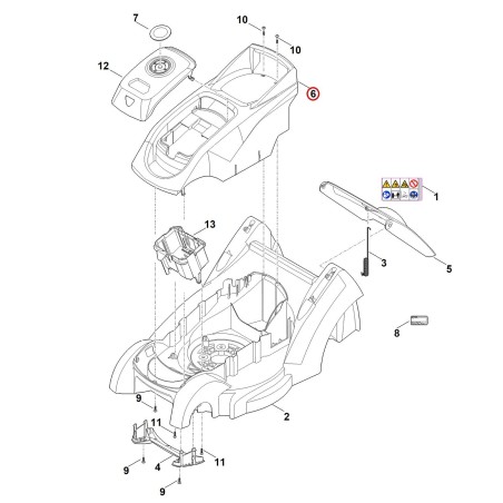 Capot moteur 63207602210 ORIGINAL STIHL | NewgardenParts.com