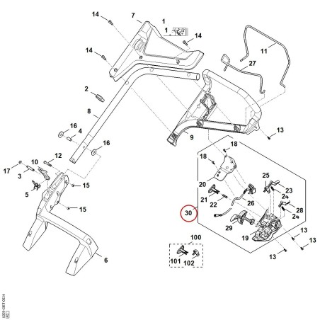 Alloggiamento interruttore 63384301109 ORIGINALE STIHL | NewgardenParts.com