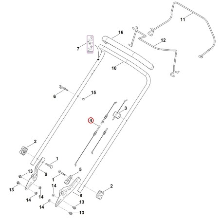 Cavo di comando 63507007528 ORIGINALE STIHL | NewgardenParts.com