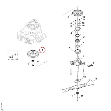 Polea de correa trapezoidal 63787002501 ORIGINAL STIHL | NewgardenParts.com