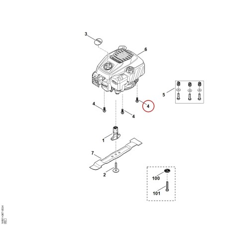 Self-tapping screw 3/8"x1" 90394889007 ORIGINAL STIHL | NewgardenParts.com