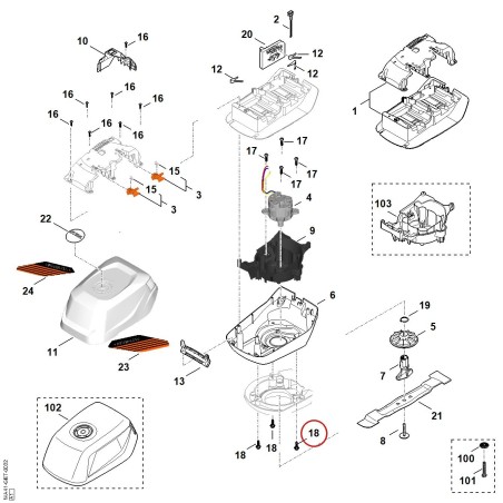 Self-tapping screw IS-P8x30 91040206031 ORIGINAL STIHL | NewgardenParts.com