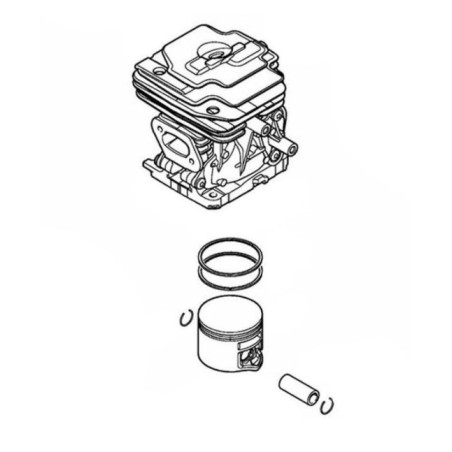 Cilindro e pistone diametro 44 mm modelli FS460 ORIGINALE STIHL 41470201208 | NewgardenParts.com