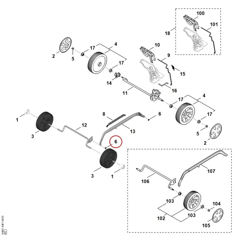 Rondella di sicurezza 6 94606244010 ORIGINALE STIHL