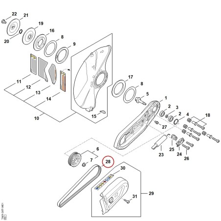 Multi-rib belt 6PJ 746 LB 94900007917 ORIGINAL STIHL | NewgardenParts.com