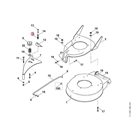 Compression spring 8,75x11,25x29,5 96910032532 ORIGINAL STIHL | NewgardenParts.com