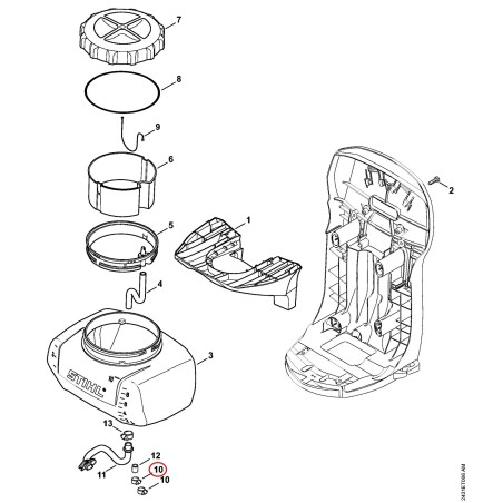 Hose clip 12-18 97710211152 ORIGINAL STIHL | NewgardenParts.com