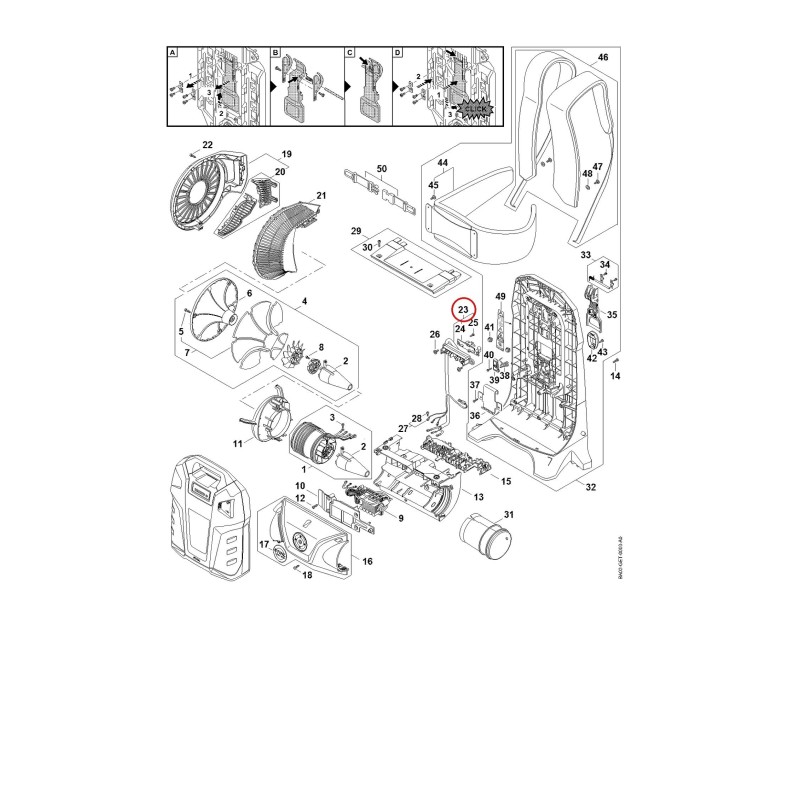 Contact plate BA034000600 ORIGINAL STIHL