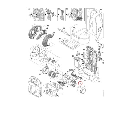 Semi-carcassa motore BA036023800 ORIGINALE STIHL | NewgardenParts.com