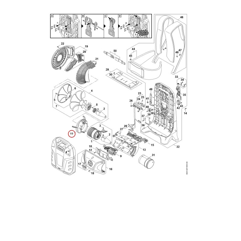 Soporte BA037922500 ORIGINAL STIHL