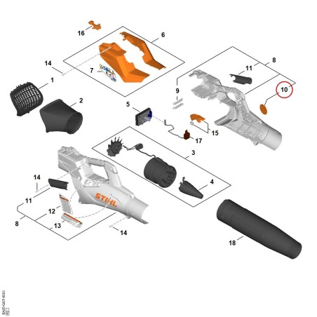 Plaque matricule BGA 50 BA059671500 ORIGINAL STIHL | NewgardenParts.com