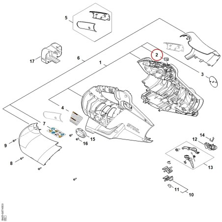 Aufkleber Bedienfeld BA064328300 ORIGINAL STIHL | NewgardenParts.com