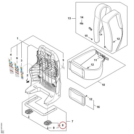 Placa de fondo BA077308800 ORIGINAL STIHL | NewgardenParts.com