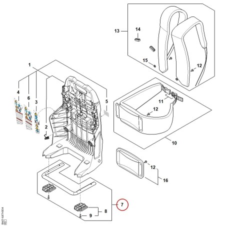 Bastidor de porte BA077906801 ORIGINAL STIHL | NewgardenParts.com