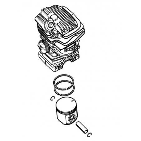 Cylinder and piston diameter 44.7 mm ORIGINAL STIHL MS271 models 11410201204 | NewgardenParts.com