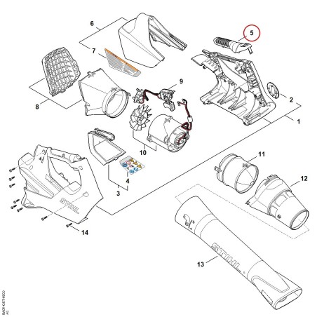 Monture de poignée BA087900602 ORIGINAL STIHL | NewgardenParts.com