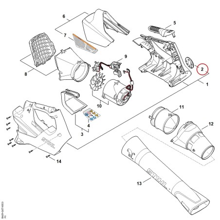 Plaque matricule BGA 30 BA089671500 ORIGINAL STIHL | NewgardenParts.com