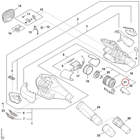Fascio di cavi BA094302201 ORIGINALE STIHL | NewgardenParts.com