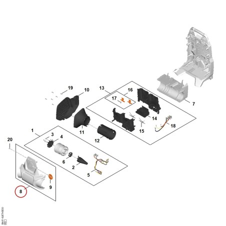 Demi-carter du moteur BA116004701 ORIGINAL STIHL | NewgardenParts.com