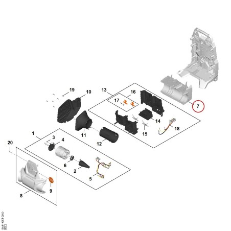 Demi-carter du moteur BA116023800 ORIGINAL STIHL | NewgardenParts.com