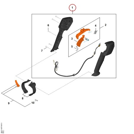 Bedienungsgriff BA117901301 ORIGINAL STIHL | NewgardenParts.com