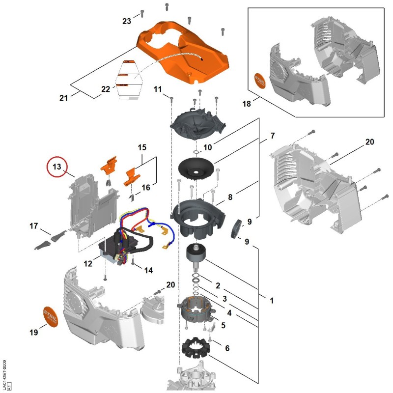 Contact plate FA014317400 ORIGINAL STIHL