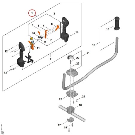 Poignée de commande FA017901303 ORIGINAL STIHL | NewgardenParts.com