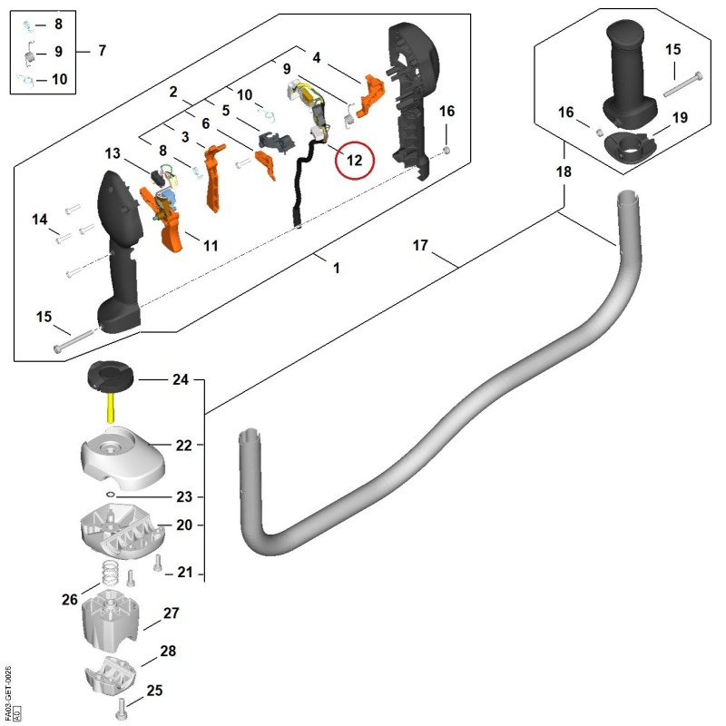 Wiring harness FA034403002 ORIGINAL STIHL