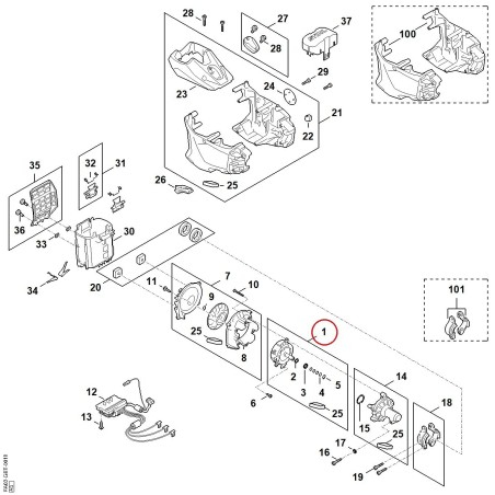 Electric motor FA036000201 ORIGINAL STIHL | NewgardenParts.com