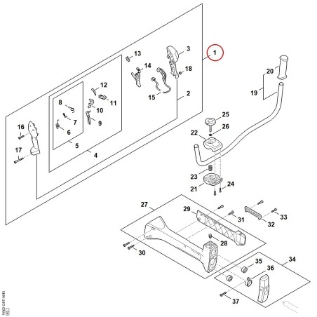 Poignée de commande FA037901300 ORIGINAL STIHL | NewgardenParts.com