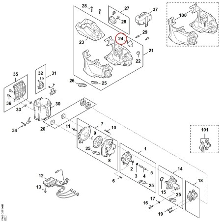 Plaque matricule FSA 200 FA039671500 ORIGINAL STIHL | NewgardenParts.com