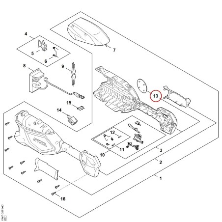Placa de tipo FSA 110 FA079671510 ORIGINAL STIHL | NewgardenParts.com