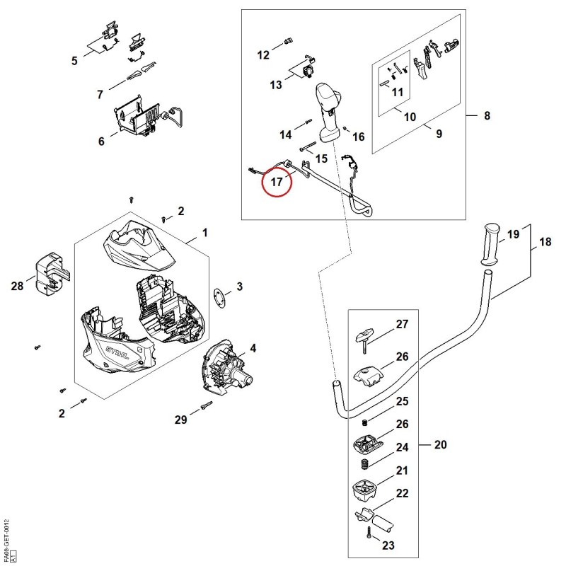 Wiring harness FA084403060 ORIGINAL STIHL Wiring harness FA084403060 ORIGINAL STIHL