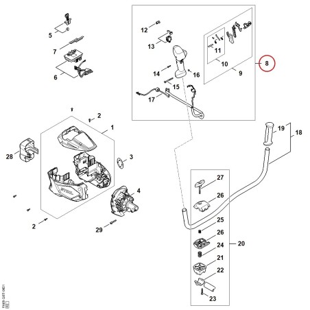 Poignée de commande FA087901310 ORIGINAL STIHL | NewgardenParts.com