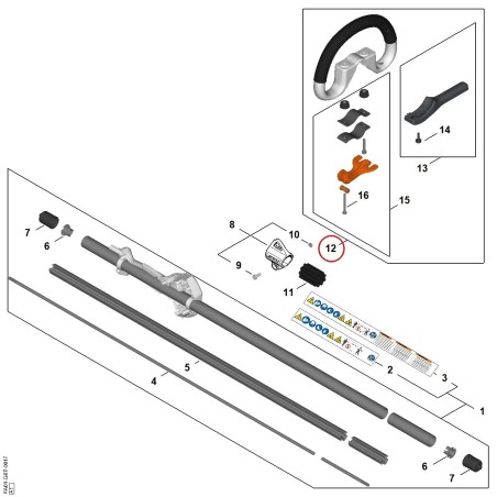 Poignée circulaire FA087903400 ORIGINAL STIHL | NewgardenParts.com