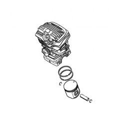 Cylinder and piston diameter 47 mm ORIGINAL STIHL models MS311 11400201206 | NewgardenParts.com