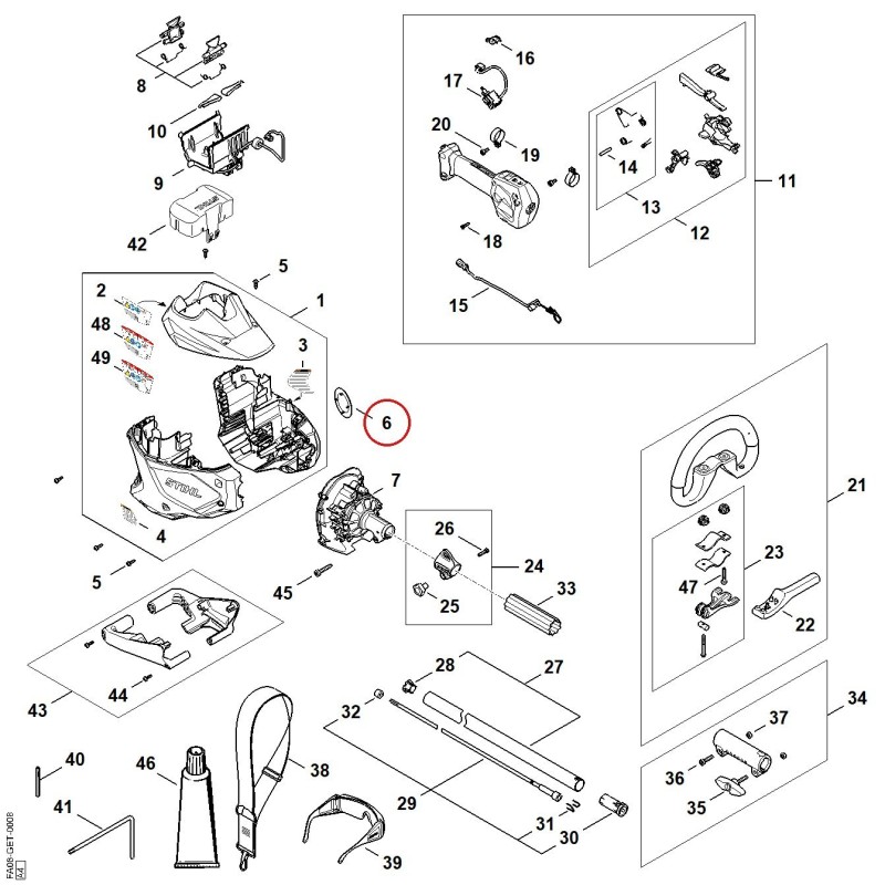 Placa de tipo KMA 120 R FA089671570 ORIGINAL STIHL
