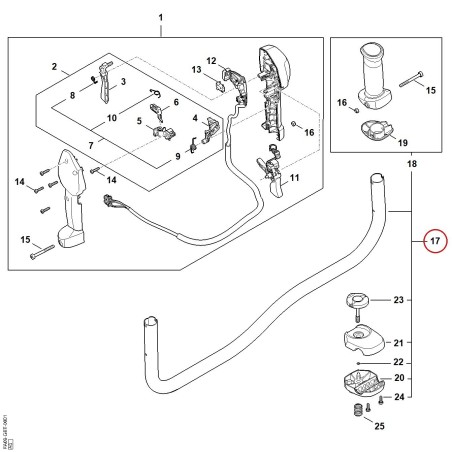 Poignée tubulaire FA097901700 ORIGINAL STIHL | NewgardenParts.com