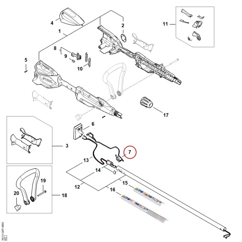 Commutateur FA114300500 ORIGINAL STIHL