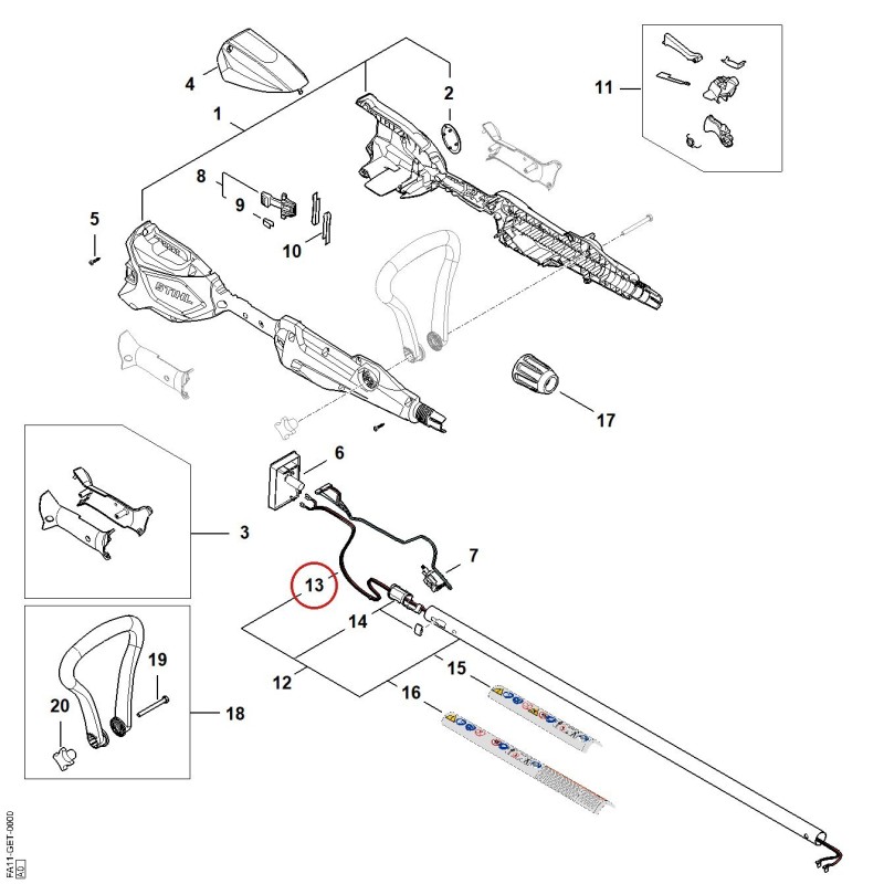 Faisceau de câbles FA114403000 ORIGINAL STIHL