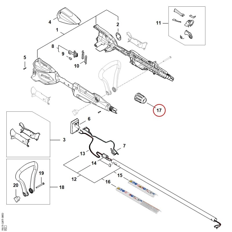 Tuerca de apriete FA117112600 ORIGINAL STIHL
